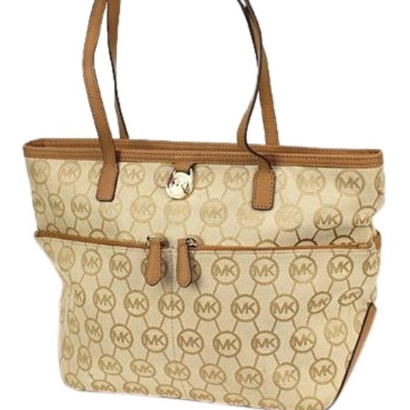 MK Kempton Jacquard medium Pocket Tote