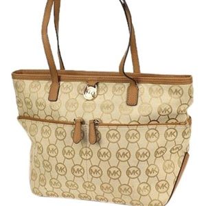 MK Kempton Jacquard medium Pocket Tote