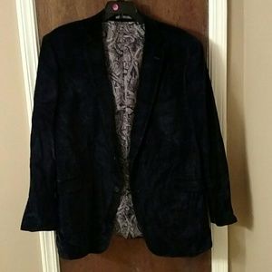 Navy Velvet-like Blazer
