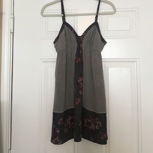 Gray & plum dress