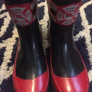 Boys fireman rain boots
