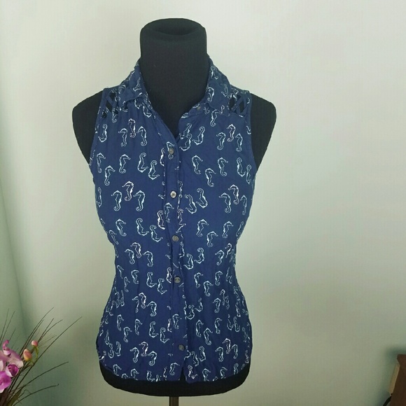 Aeropostale Tops - Aeropostale Nautical Sleeveless Blouse