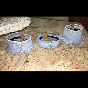 Blue jean choker as seen on Kim k
