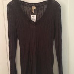 Long sleeve brown shirt