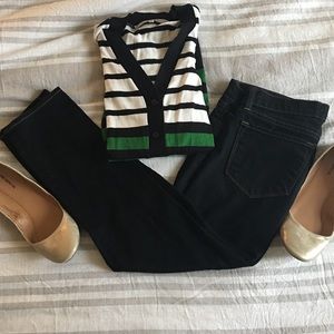 J Brand Black Crop Jeans