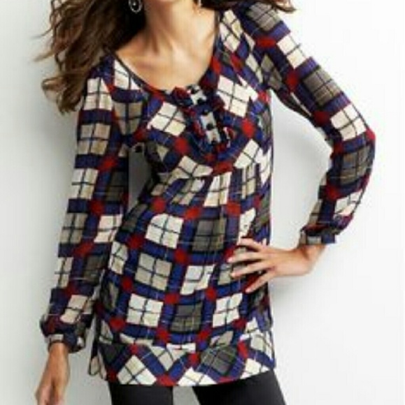 Kensie Plaid Tunic Dress