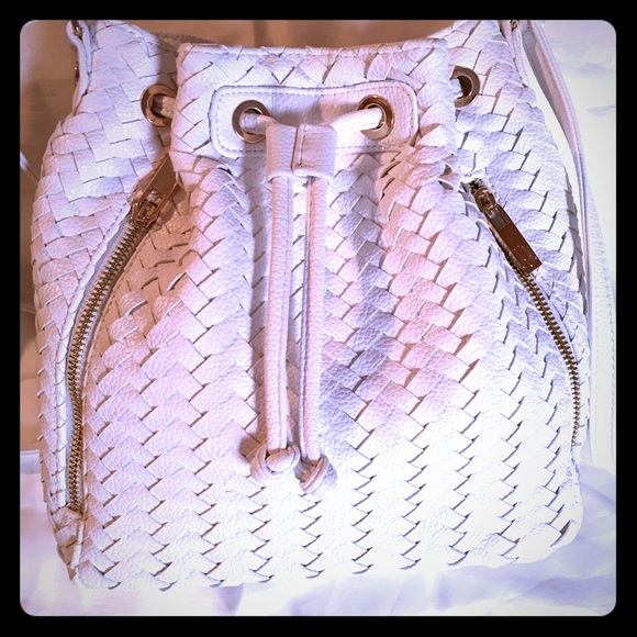 ❌SOLD❌Neiman Marcus Woven Vegan Leather Crossbody