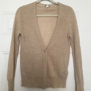JCREW nude holiday cardigan