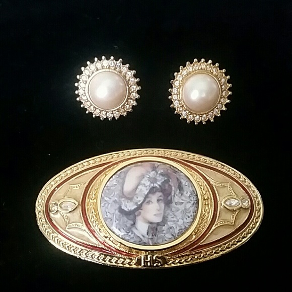 Beautiful Hermann Sierbol Brooch & Earrings Set