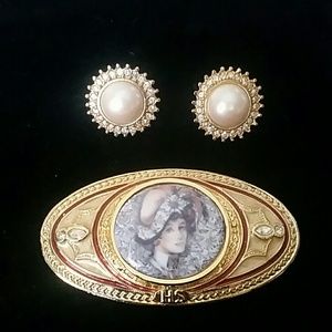 Beautiful Hermann Sierbol Brooch & Earrings Set