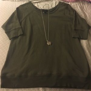 Lace Trim Sweatshirt