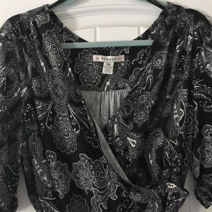 AB Studios black and white paisley print dress