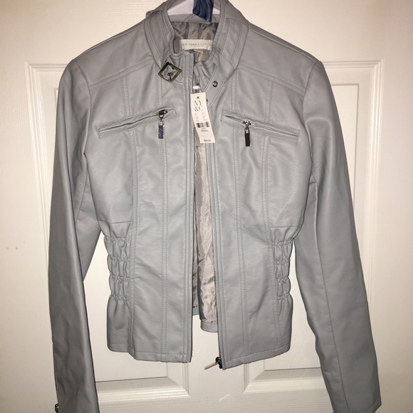 Ny&c leather jacket. Between baby blue and gray.