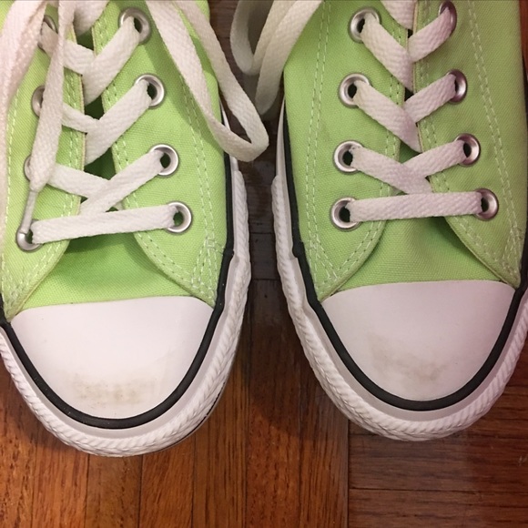 Lime green low top platform converse - Picture 2 of 4