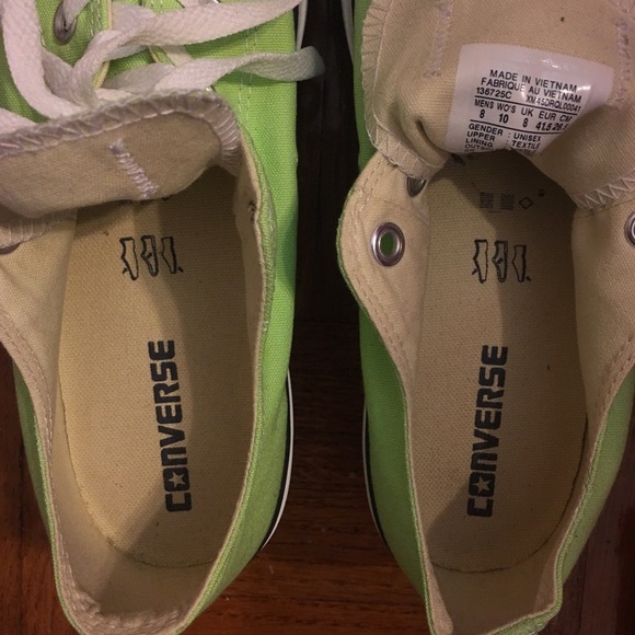 Lime green low top platform converse - Picture 4 of 4