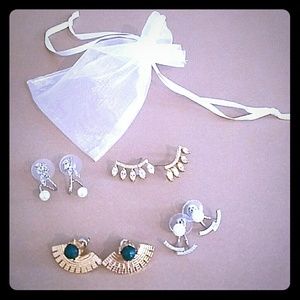 Assorted "Diamonds & Pearls" earcuffs/ earrings