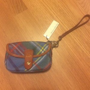 Brand new plaid Dooney & Bourke wristlet