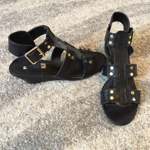 Steve Madden Abrams leather wedge sandals size 7