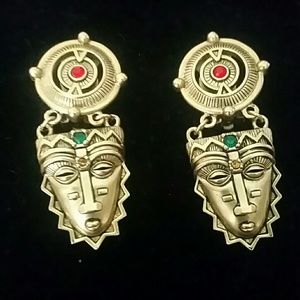 🆑earance.... Stunning Vintage Mask Earrings