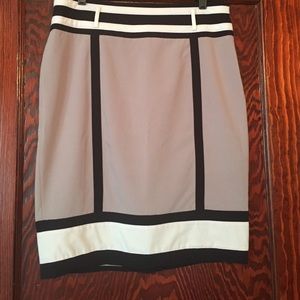 Colorblock pencil skirt