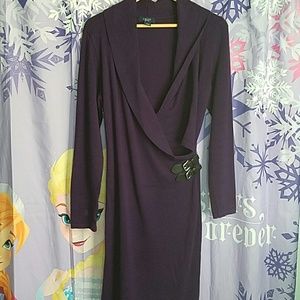Chaps Sweater Faux Wrap Dress **SALE!