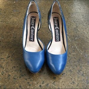 Leather and Snakeskin Pump