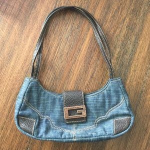 Guess handbag/clutch jean with leather