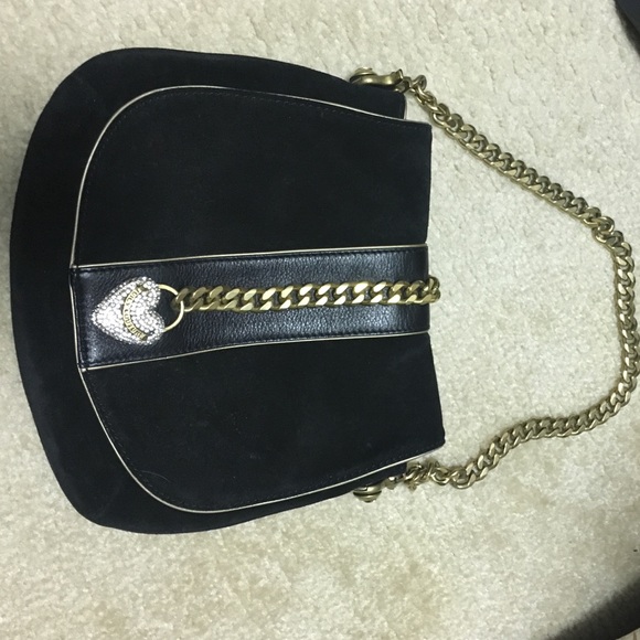 Suede and leather juicy couture shoulder bag