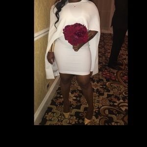 The white cape dress hand made