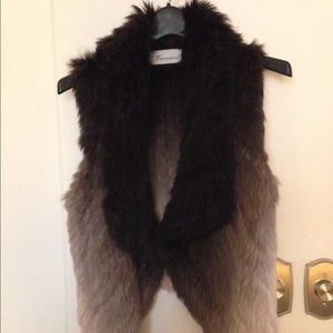 La Fiorentina Ombré Rabbit Fur Vest