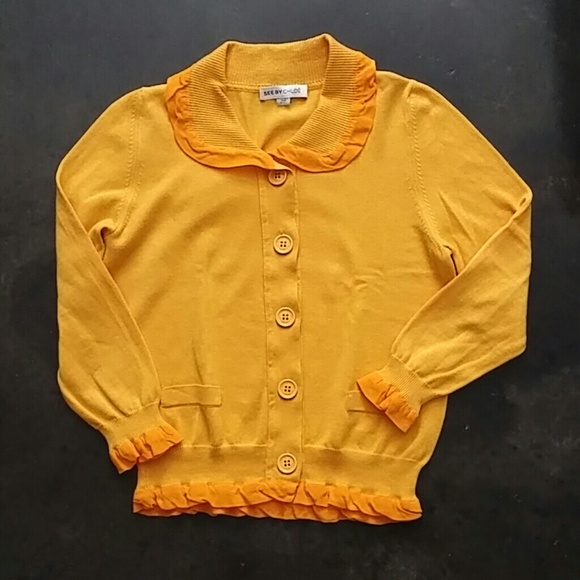 See by chloe made in italy ruffled cardigan