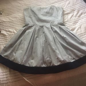 Strapless flare dress