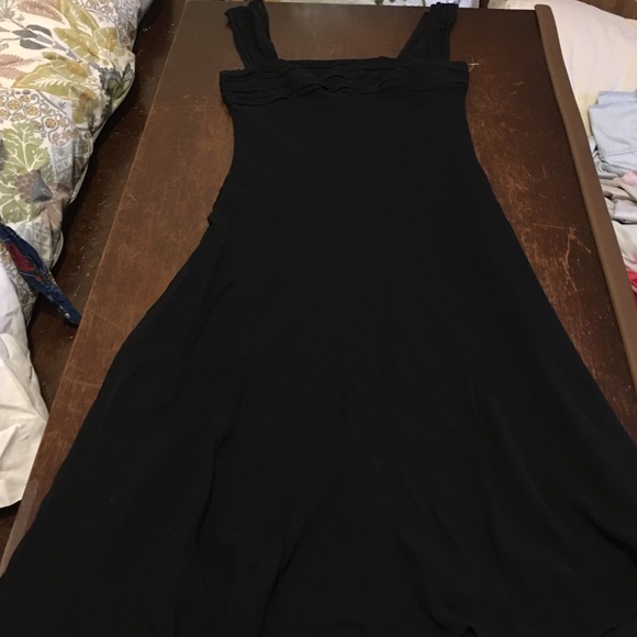 Black silk dress