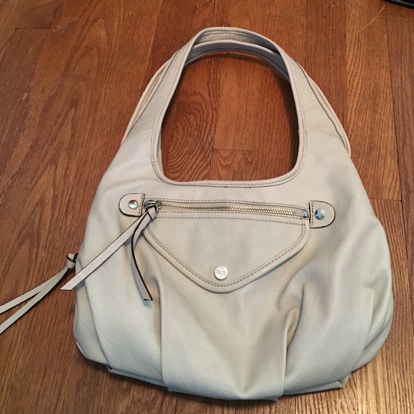 Cream leather purse