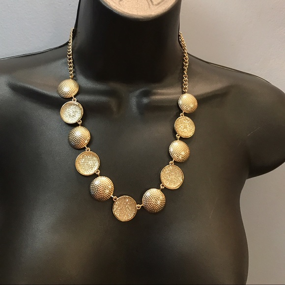 Carol dauplaise circle sparkly necklace.  BNWT - Picture 1 of 4