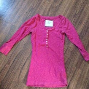 Button down tight A&F  pink top