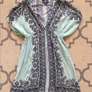 Mint detailed cotton dress