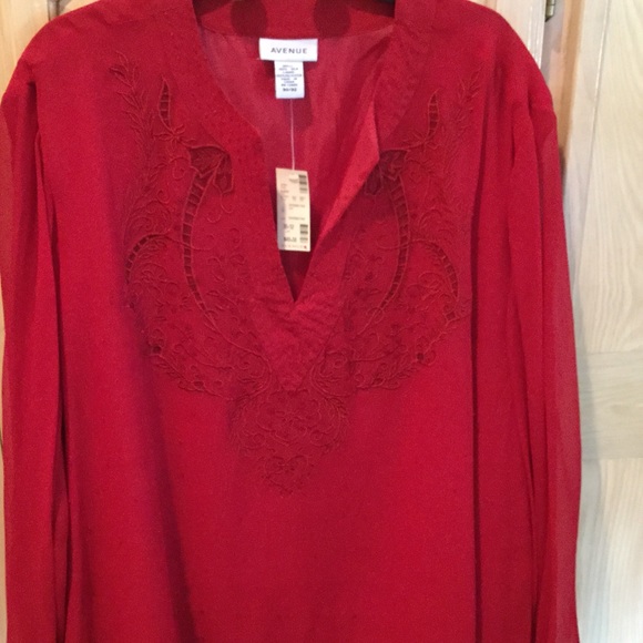 Blouse - Red - Beaded 30-32 - Picture 3 of 4