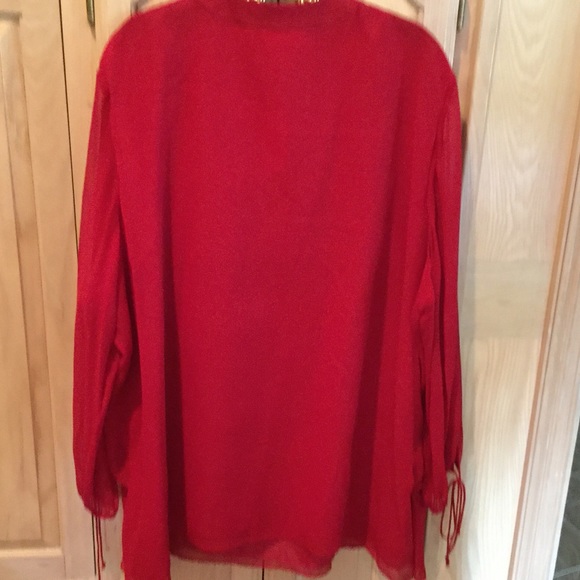 Blouse - Red - Beaded 30-32 - Picture 4 of 4