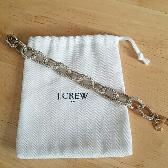J. Crew Crystal Pave Link Bracelet