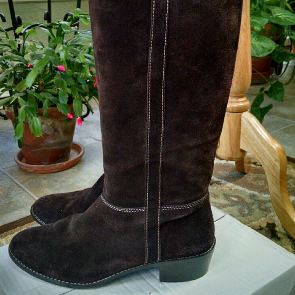 Michael Kors Shoes - Michael Kors Chestnut Suede Leather Boots螺