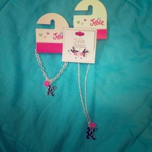 Letter K set (necklace, earrings, & bracelet)