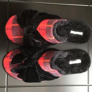 KATE SPADE PLAID BEDROOM SLIPPERS SZ 10
