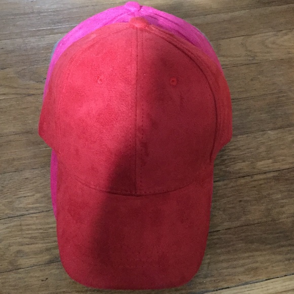 ✈️GREY Faux Suede Baseball Cap..PINK ALSO AVAILABLE - Picture 2 of 4