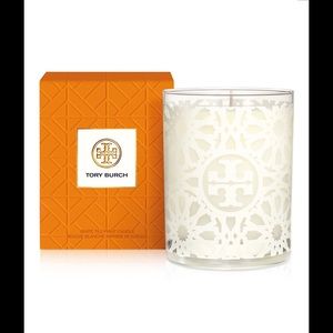 New In Plastic Tory Burch White Tile Print Candle