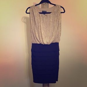 Shimmering Gold and Black Dress