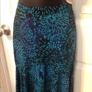🌻NWOT George turquoise, blue black skirt M