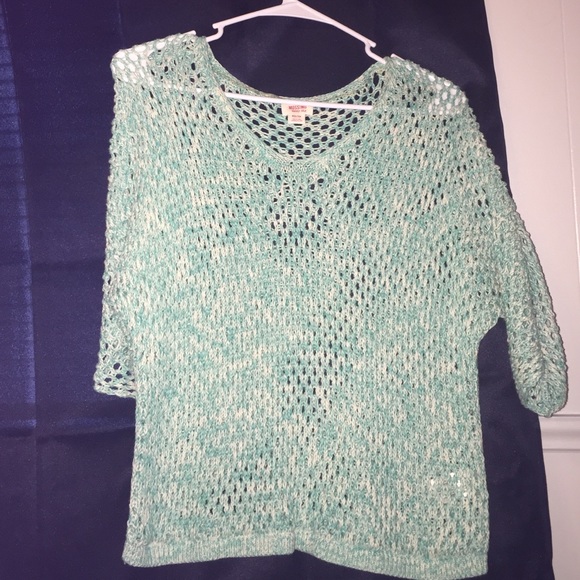 Sea green super cute mossimo 3/4 length sweater