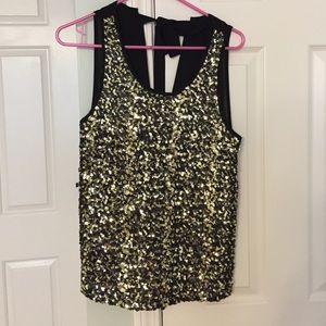 Black and Gold sequin blouse