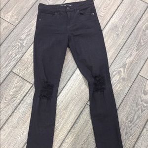 Express high waist denim leggings